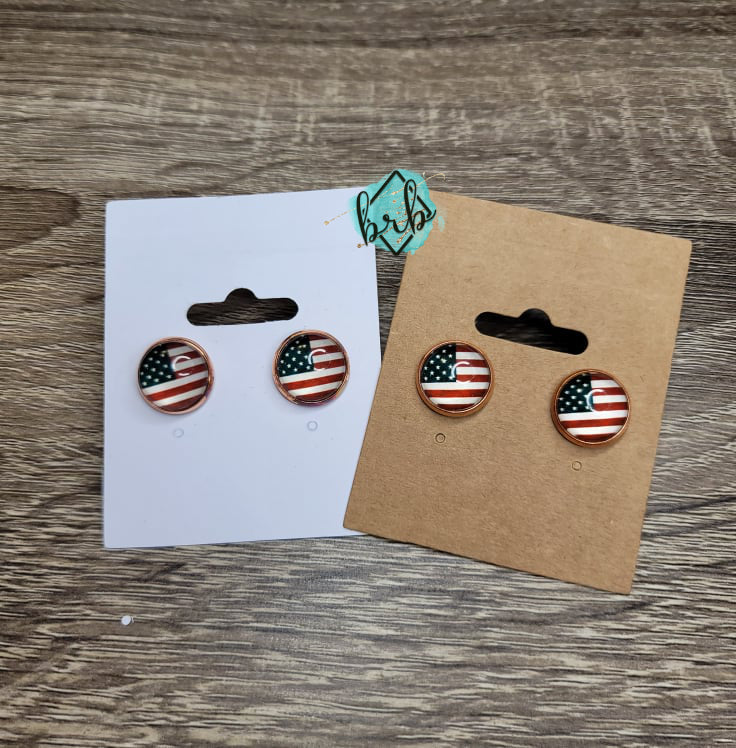 American Flag Stud Earrings