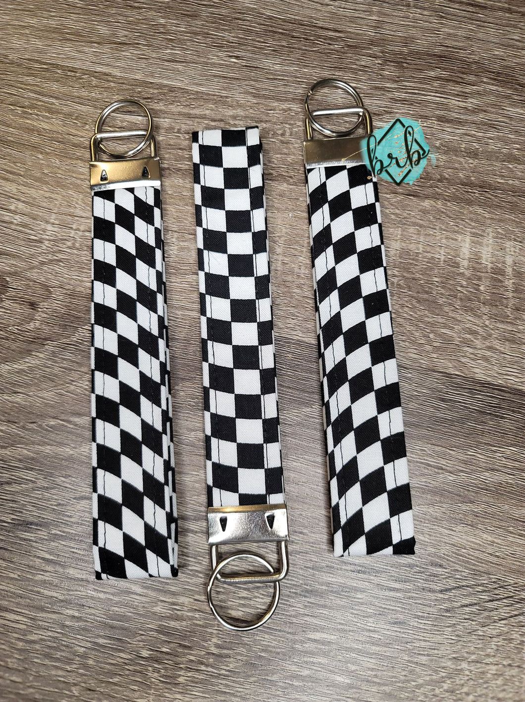 Wavy Checkered Keychain