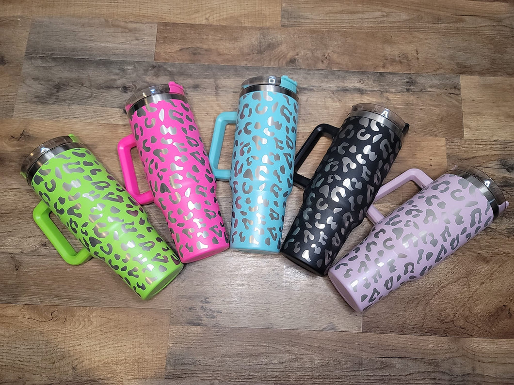 Leopard Laser Engraved Tumblers