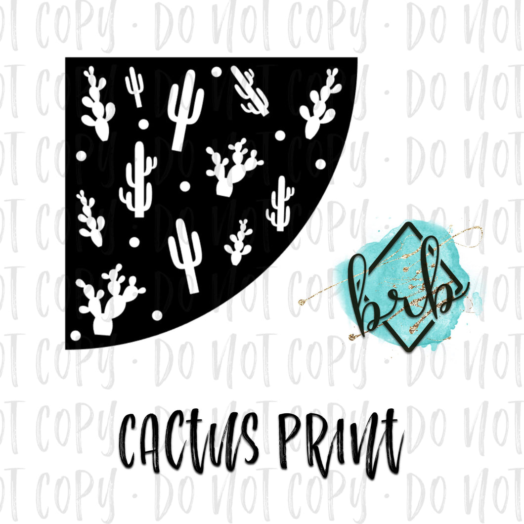 Cactus Print, Sleeve Bleach Stencil