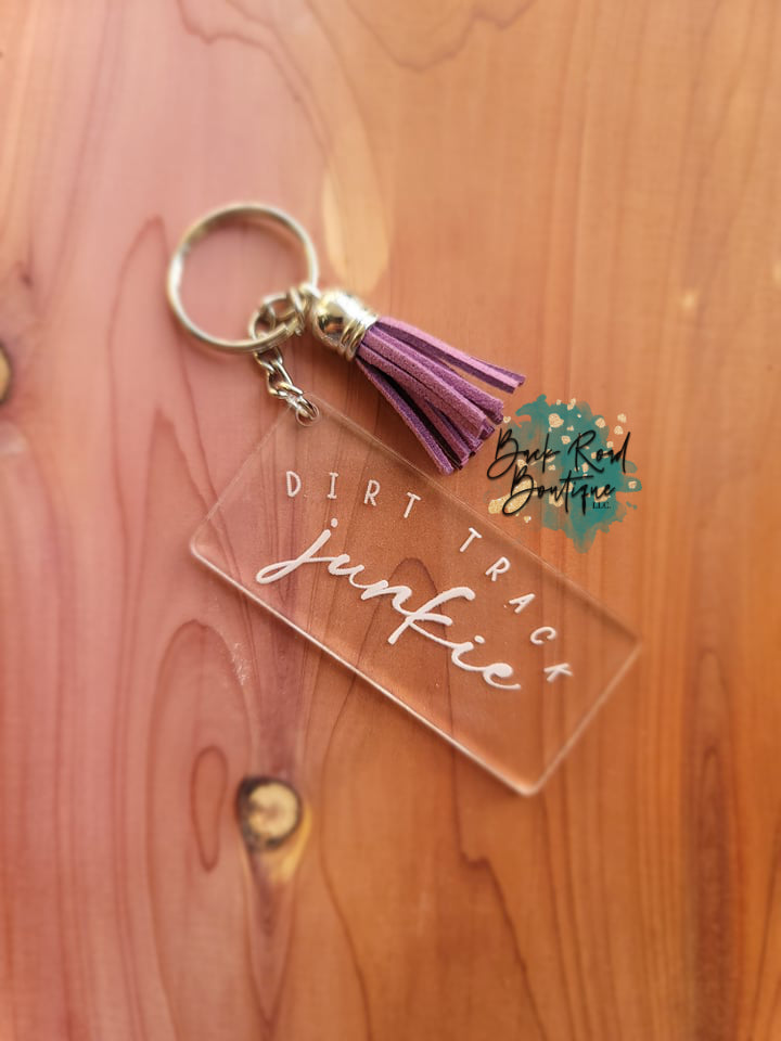 Dirt Track Junkie, Acrylic Keychain